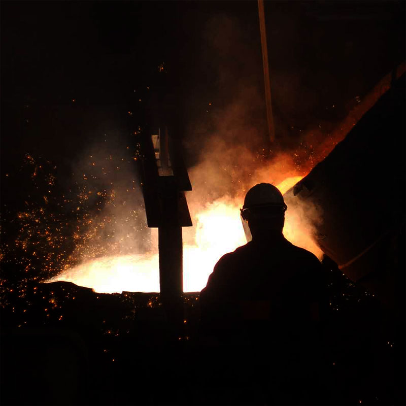 Mixing the metals before pouring